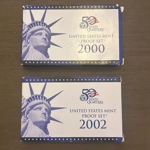 2000 and 2002 US Mint Proof Set
